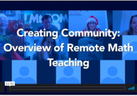 Creating Community: Remote Learning first slide