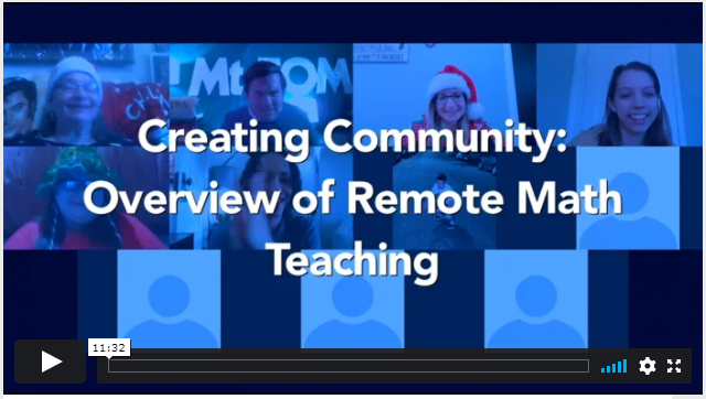Creating Community: Remote Learning first slide