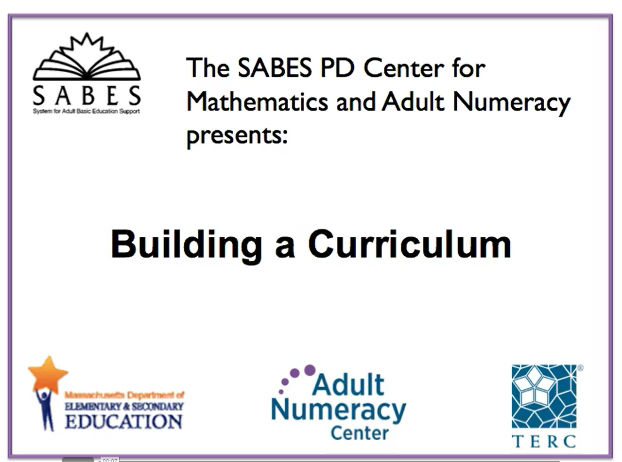 Building A Curriculum