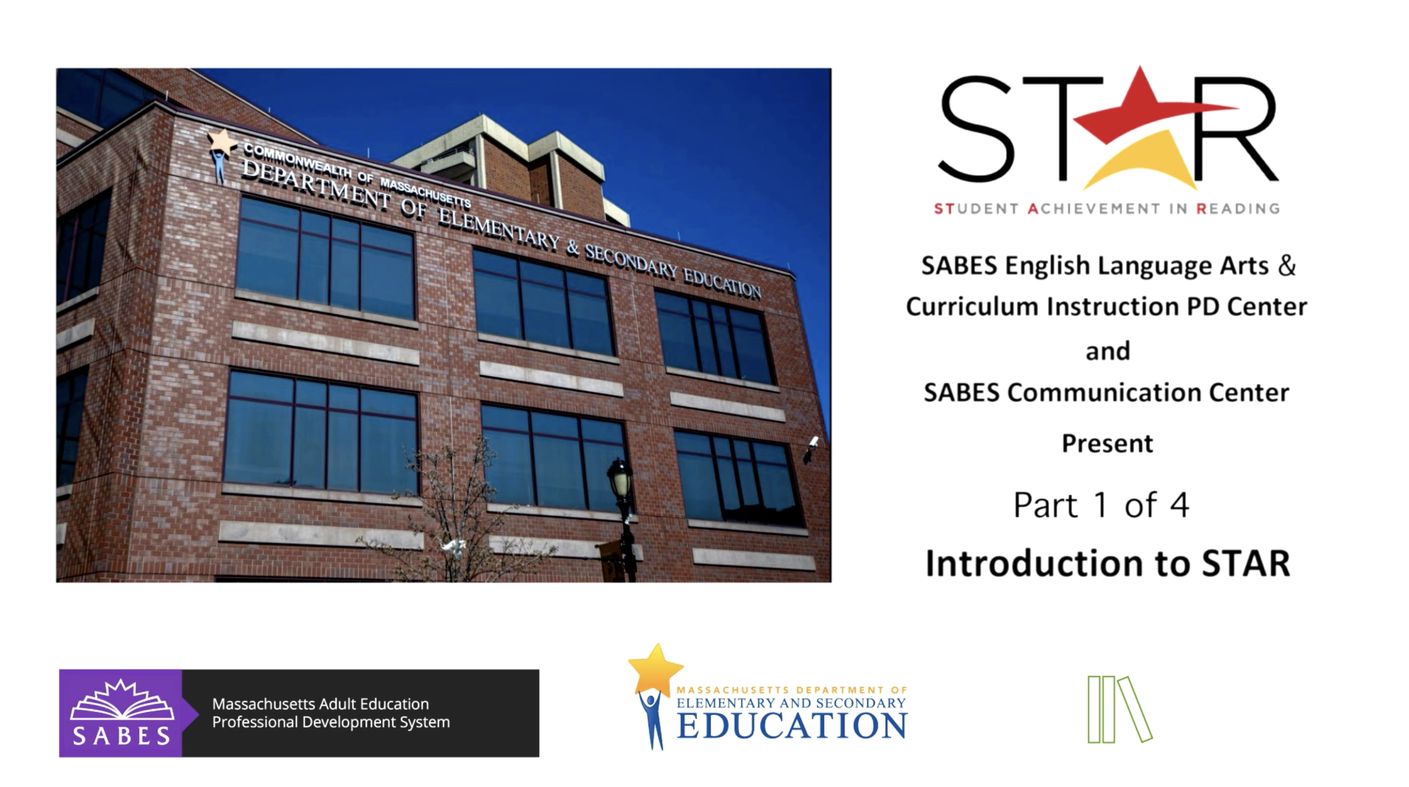 image of title slide: STAR 1