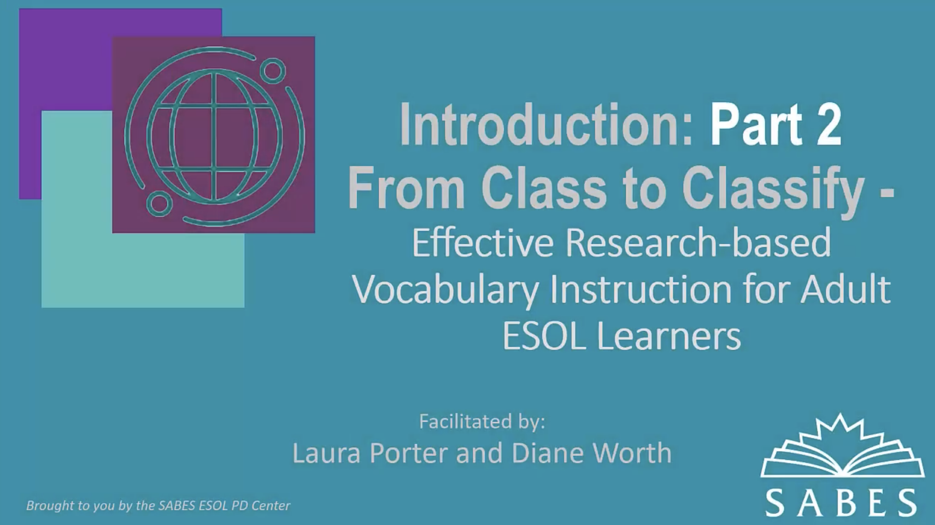image of title slide: From Class to Classify