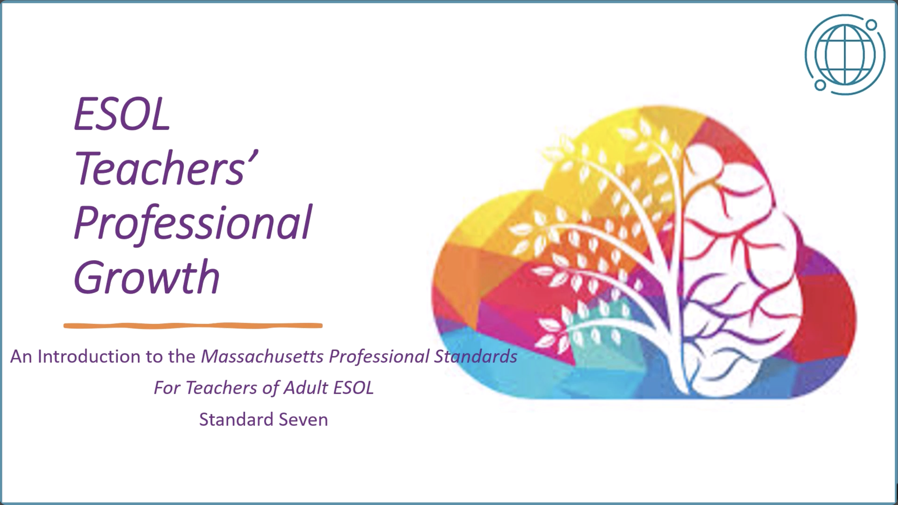 image of title slide: ESOL Teachers' Professional Growth