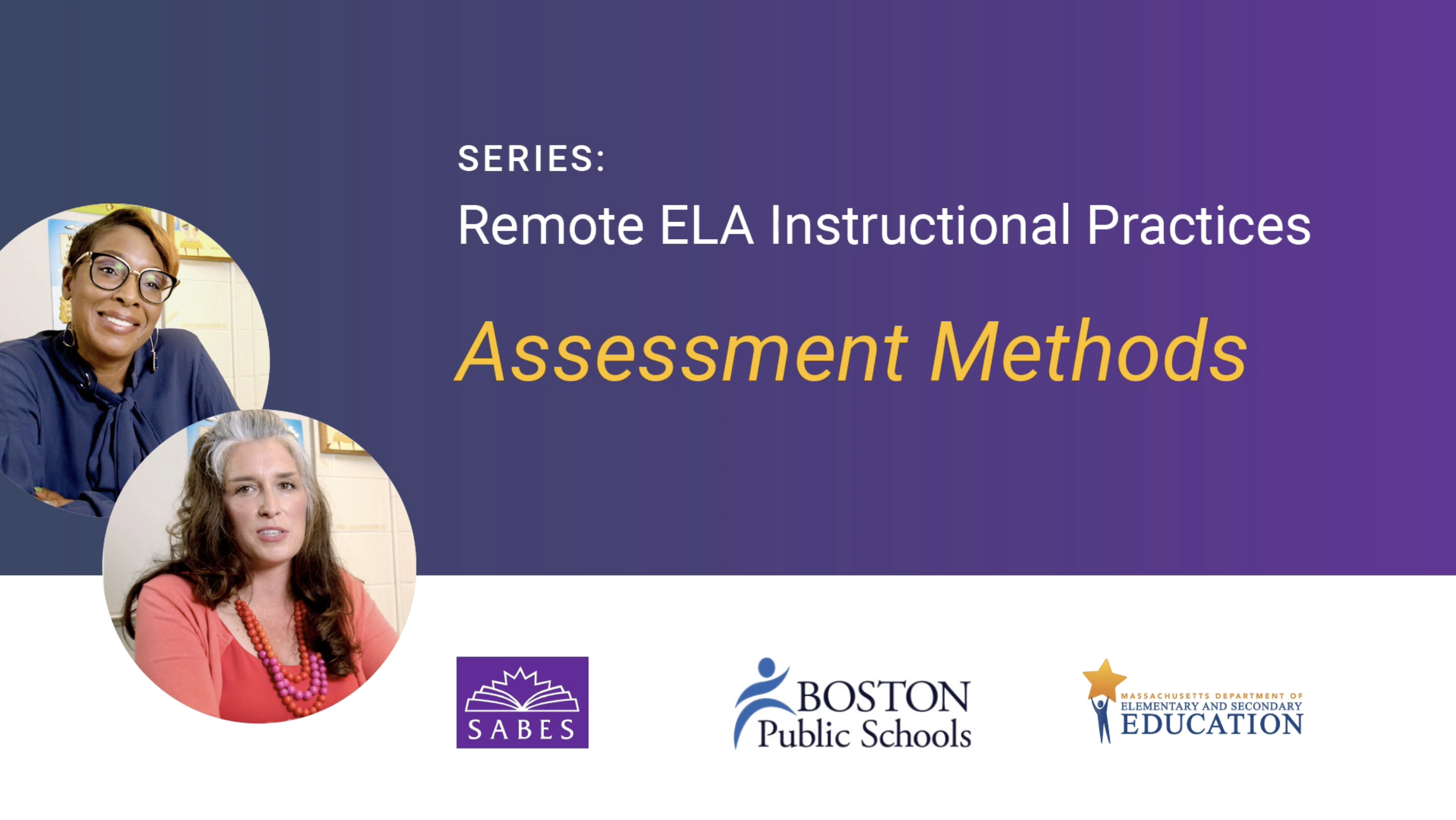 image of title slide: Assessment Methods