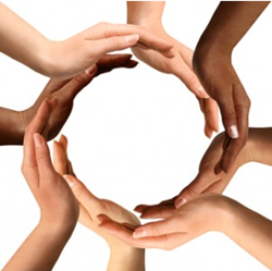 Picture of hands in a circle