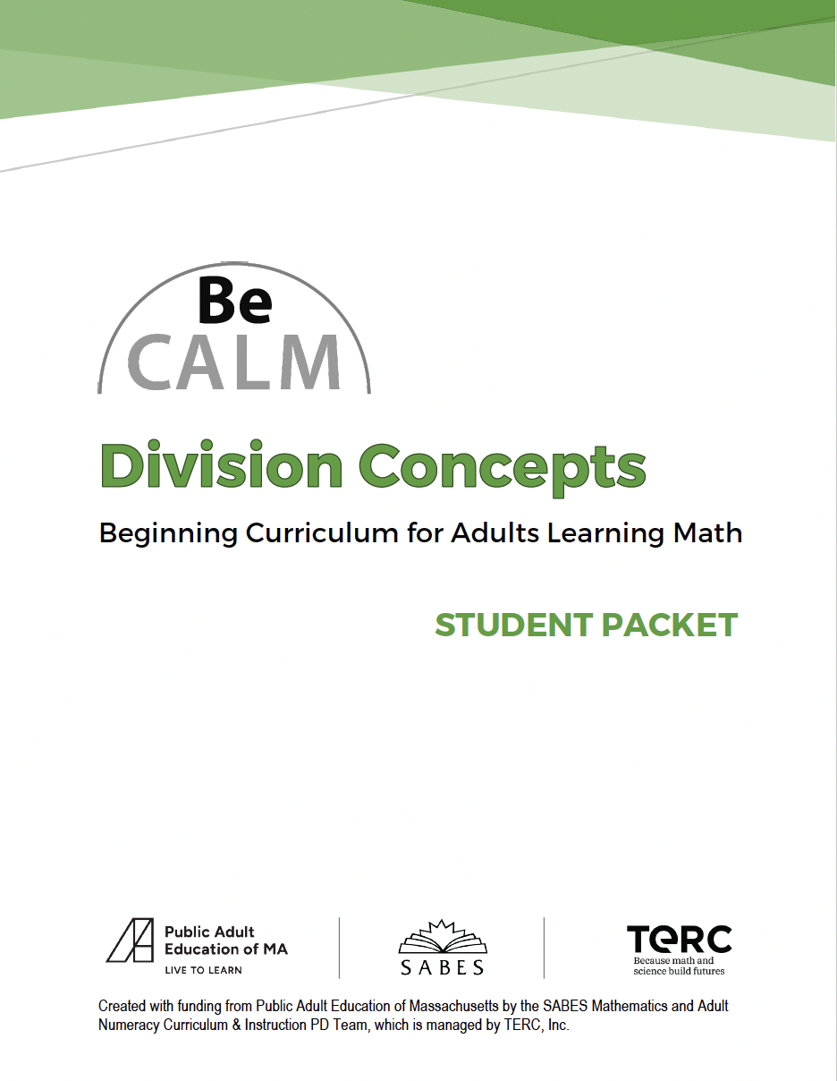 BeCALM Division Teacher cover