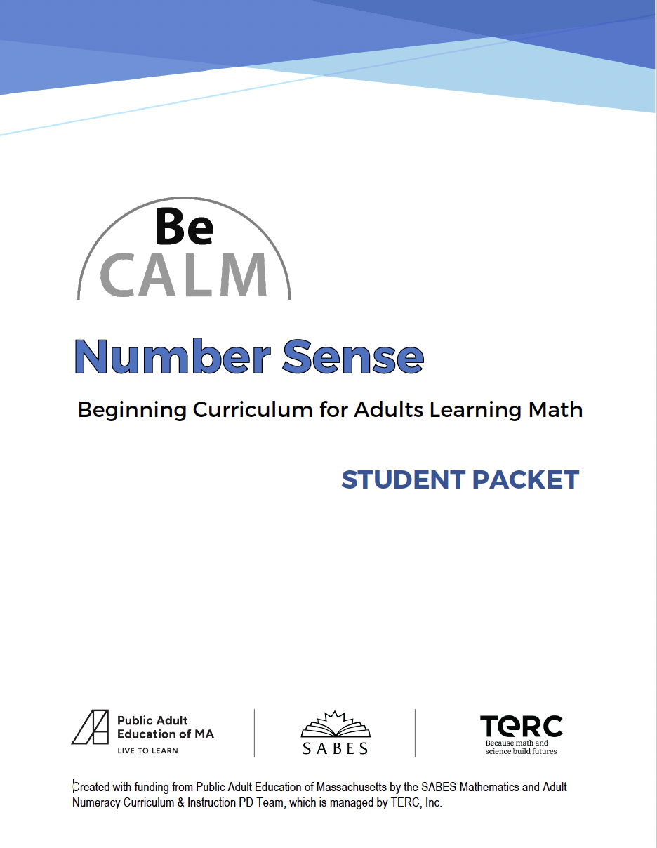 BeCALM Number Sense cover