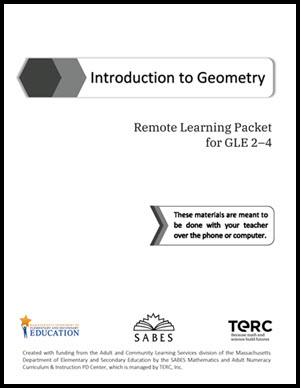 cover page of Geometry student packet