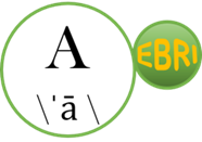 EBRI icon - A capital A with the pronunciation symbol