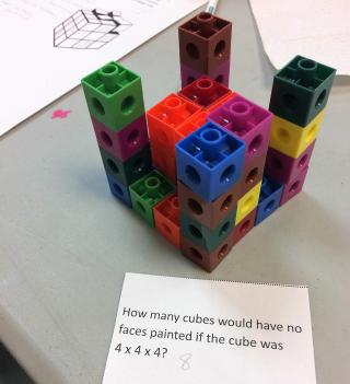 cubes and push and support card