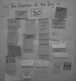 number of the day activity