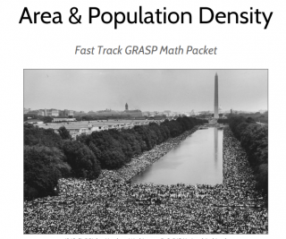 cover of area & population density CUNY math packet