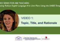 image of title slide:VIDEO 1: Topic, Title, and Rationale (Creating Robust ELA Unit Plans)