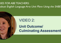 title slide of video 2 Unit Outcome/Culminating Assessment (Creating Robust ELA Unit Plans)