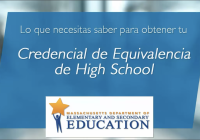 image of title slide: Lo que necesitas saber para obtener tu credencial de equivalencia de high school