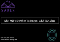 image of title slide: What NOT To Do When Teaching an ESOL Class