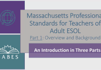 image of title slide: Intro to MA ESOL Professional Standards: Part 1